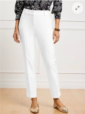 TALBOTS HAMPSHIRE
LIGHTWEIGHT DOUBLE CLOTH
STRAIGHT ANKLE PANTS - LINED